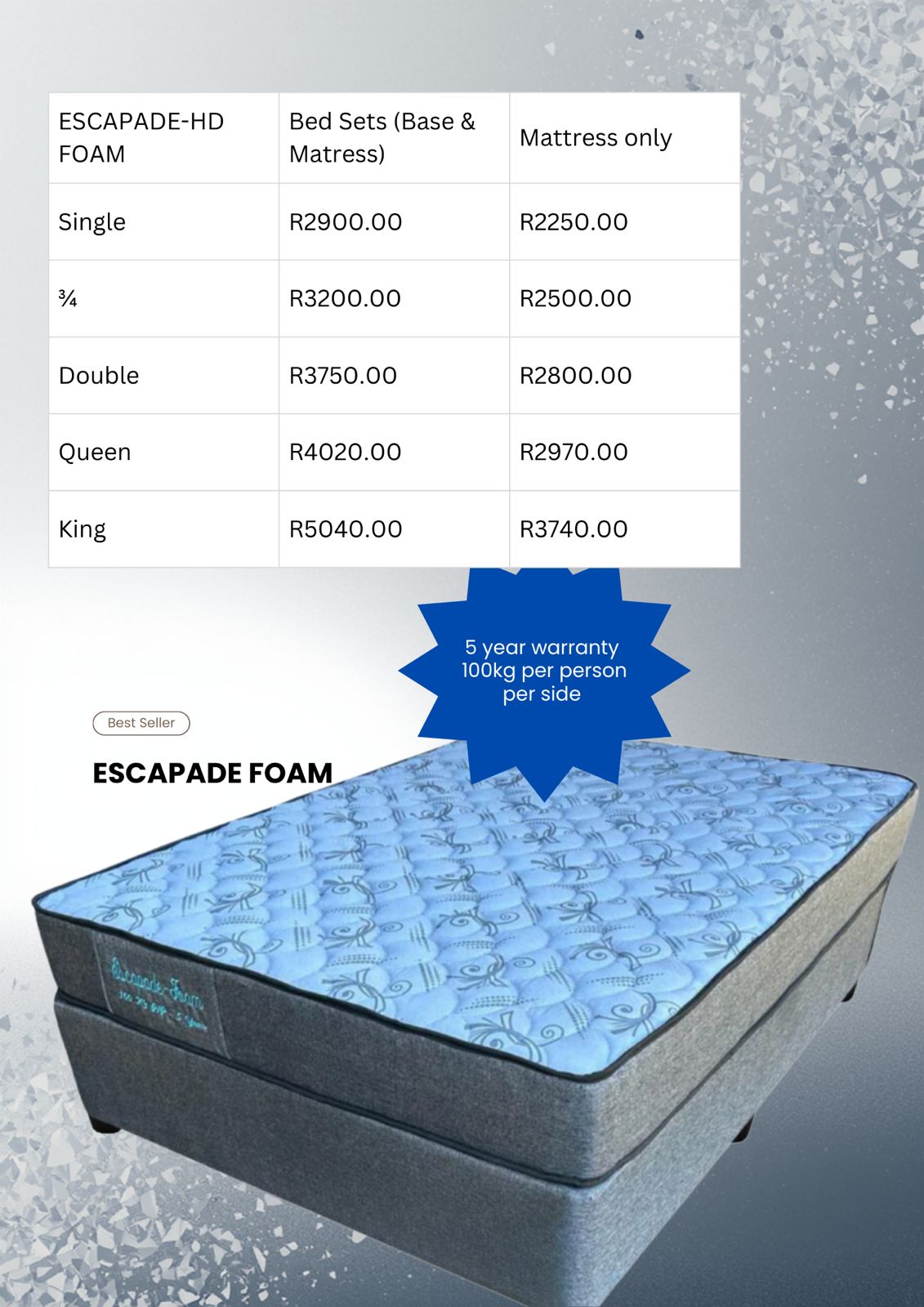 Escapade Foam